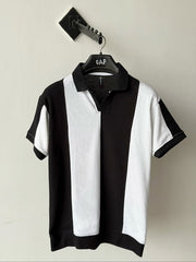 Old money Panel V collar Tshirt